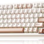 LEOBOG HI75CPro Mechanical Keyboards, RGB Backlit Tri-Mode BT5.0/2.4GHz/USB-C Gaming Keyboard, Hot Swappable Creamy Keyboard with PBT Keycaps for PC/Windows/iOS/Andriod – Turquoise Switch, Brown