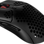 HyperX Pulsefire Haste – Wireless Gaming Mouse – Ultra Lightweight, 61g, 100 Hour Battery Life, 2.4Ghz Wireless, Honeycomb Shell, Hex Design, Up to 16000 DPI, 6 Programmable Buttons – Black, 4P5D7AA
