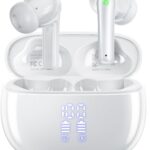 Wireless Earbuds, Bluetooth 5.3 Ear Buds, Headphones with Clear Stereo Sound, 40H Playtime with LED Digital Display, IPX7 Waterproof Earphones Built-in Mic for Phone Tablet Sports Workout