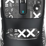 ATTACK SHARK X3 Lightweight Wireless Gaming Mouse with Tri-Mode 2.4G/USB-C Wired/Bluetooth,26K DPI, PAW3395 Optical Sensor,Kailh GM8.0 Switch,5 programmable Buttons for PC/Win/Mac(Black+Stickers)