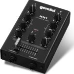 Gemini Portable 2-Channel DJ Mixer – Pocket-Sized Mini Audio Mixer with RCA, Mic & Headphone Jacks, Pro Crossfader & EQ – Compact Mixer for Beginners & Mobile DJs On-the-Go (MM1)
