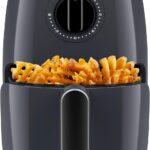 Chefman TurboFry 2-Quart Air Fryer, Dishwasher Safe Basket & Tray, Use Little to No Oil For Healthy Food, 60 Minute Timer, Fry Healthier Meals Fast, Heat And Power Indicator Light, Temp Control, Grey