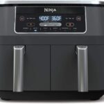Ninja DZ201 Foodi 8 Quart 6-in-1 DualZone 2-Basket Air Fryer with 2 Independent Frying Baskets, Match Cook & Smart Finish to Roast, Broil, Dehydrate & More for Quick, Easy Meals, Grey (Renewed)