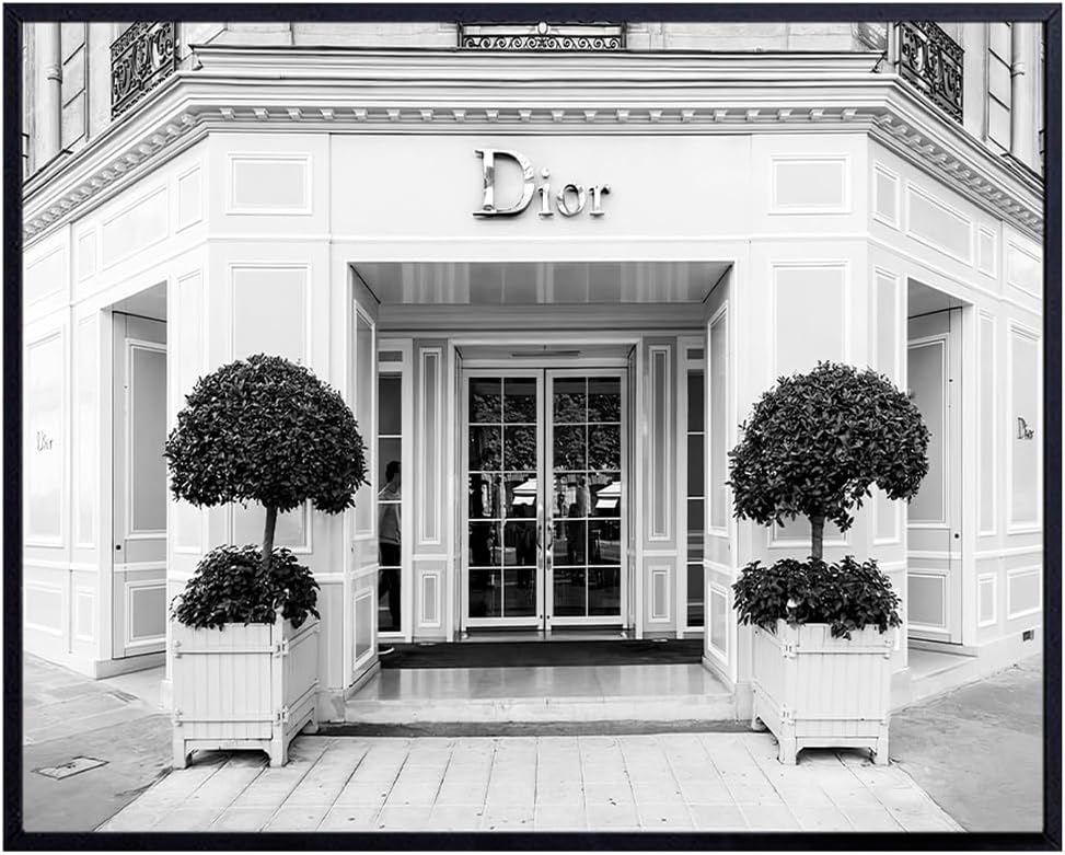 Glam Wall Decor Photo of Christian Dior Store – High Fashion Design Wall Art Picture – Designer Decor – Glamour Art Gift for Women – Designer Fashion Luxury Couture Home Decoration Poster 8×10
