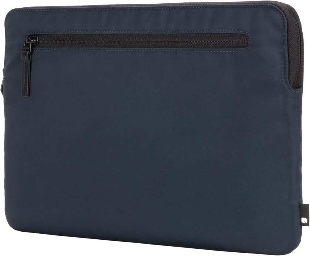 Incase Compact Laptop Sleeve with Flight Nylon – 14-inch MacBook/Laptop & iPad/Tablet Sleeve – Faux Fur Lining, Lightweight, Durable, Weather Resistant, Slip Pocket for Accessories – Navy