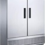 54″ W Commercial Reach-in Freezer, ETL Upright 2 doors Auto-Defrost, 49 cu. ft. Bottom Mounted, stainless steel for Restaurant Kitchen Home Bar Shop -8°F