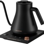 Electric Kettles, Gooseneck Electric Kettle, ±1℉ Temperature Control, Stainless Steel Inner, Quick Heating, for Pour Over Coffee, Brew Tea, Boil Hot Water, 0.9L Black