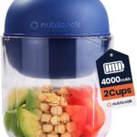 Nutricook Choppi Cordless Electric Vegetable Chopper & Mini Food Processor for Dicing, Shredding, Mincing, and Puree, Portable and Rechargeable, 2-Cup, 500 mL, 4000 mAh Battery, Blue