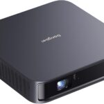 Dangbei Atom Portable Laser Projector, 1200 ISO Lumens, 3D Ready, Official Netflix, 1080p HD with 4K HDR Input, 180″ Display, HDR10, 2x5W Dolby Audio, Home Theater Projector with WiFi and Bluetooth