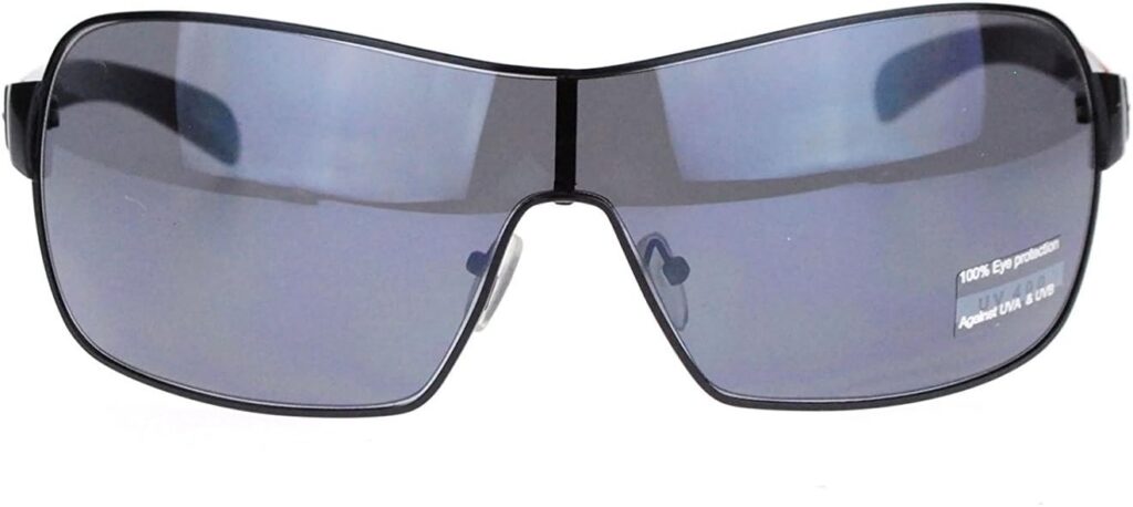 Mens Italian Designer Fashion Wrap Shield Sport Pilot Sunglasses