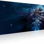 Mouse Pad XXL Lich King,Extra Large Gaming Mousepad Laptop Desk Pad Mat,Non-Slip Rubber Base,Stitched Edges,Smooth Fabric,Computer Keyboard & Mice Combo Pads 31.5×15.7