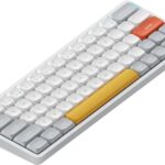 nuphy Air60 V2 Portable Wireless Keyboard 60% Low Profile Mechanical Keyboard Support QMK/VIA Compatible with Windows/mac OS/Linux Supports Bluetooth 5.1/2.4GHz/USB-C White – Gateron Cowberrry Switch