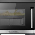 BLACK+DECKER 5-in-1 Microwave Oven with Air Fry, Combi, Bake, Roast, and Convection Cooking, 0.9 cu. ft. Countertop Microwave, Stainless Steel, 900 Watts, Child-Lock, ES9P032NA