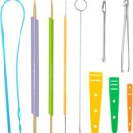 Fbshicung 13pcs Quick Tube Fabric and Drawstring Threading Threader Set for Sewing Enthusiasts, Pros and Fashion Designers DIY Tools
