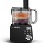Smart Food Processor and Vegetable Chopper, 6 Automatic Functions, BPA Free, Stainless Steel Blades, 12 Cup Bowl, 600-Watt Motor, Black