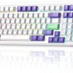 TECKNET Mechanical Gaming Keyboard,Tri-Mode Bluetooth/2.4GHz/USB-C Custom Creamy Keyboard with Number Pad,96% Compact Layout,RGB Backlit Computer Keyboard for PC/Laptop/Mac (97 Keys)