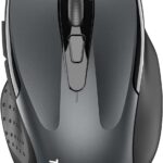 TECKNET Wireless Mouse (2.4G & BT5.0/3.0) Silent 4800 DPI Computer USB A & Bluetooth Mouse 6 Buttons, Wide Compatibility – Grey