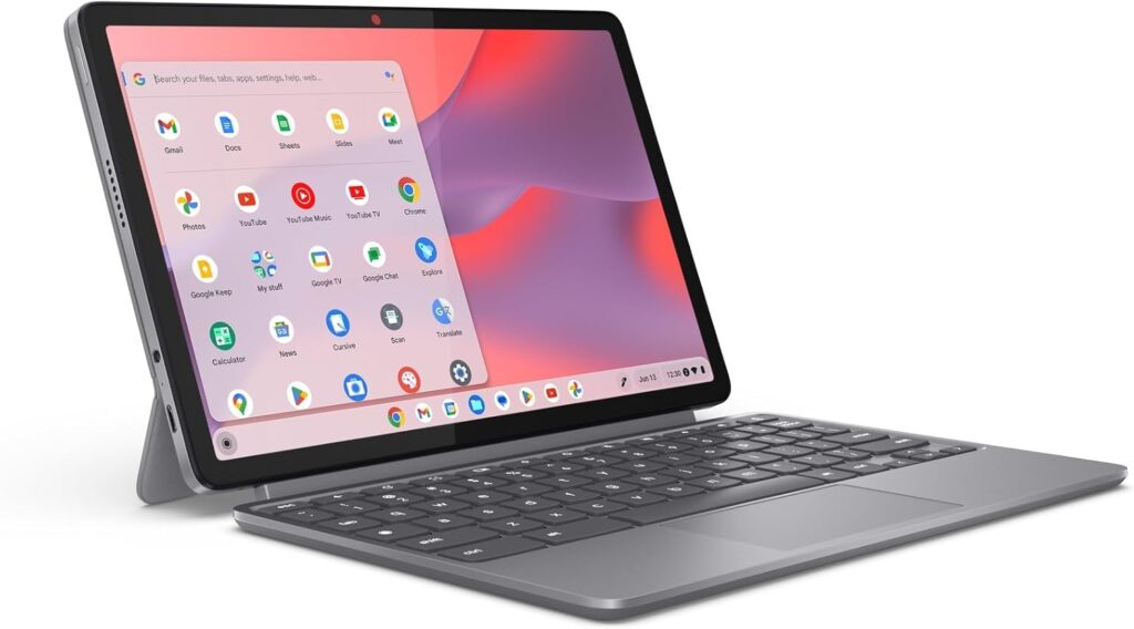 Lenovo Chromebook Duet – 2025 – Convertible Chromebook – ChromeOS – 10.95″ WUXGA IPS Touch Display – 4GB Memory – 64GB Storage – MediaTek Kompanio 838 – Luna Grey