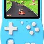 32 Bit Handheld Games for Kids Preloaded 139 Video Games, Portable Video Gaming Player with 3.0″ IPS Screen and Rechargeable Battery, Mini Travel Games Electronic Gifts Toys for Boys Girls, Blue