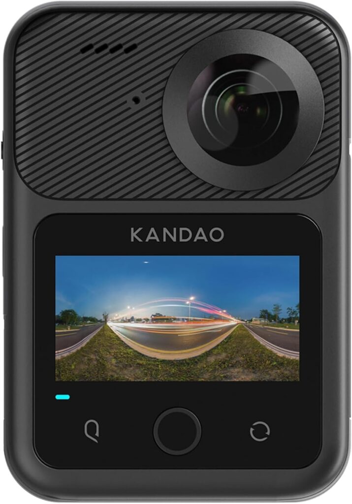 KanDao QooCam 3 Ultra 360 Action Camera, 10-Bit Video, 8K Waterproof Sports Camera with Dual 1/1.7″ Sensors, 96MP Photo, HDR, F1.6 Fast Aperture, Built-in GPS, Stabilization, AI Tracking