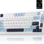 AULA S75 PRO Wireless Mechanical Keyboard with Screen&Knob, 75% Hot Swappable Gaming Keyboard with Pre-lubed Switches, RGB Backlit, PBT Keycaps Creamy Sounding Pc Gaming Keyboards