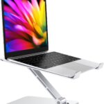 Foldable Laptop Stand, Height Adjustable Ergonomic Computer Stand for Desk, Aluminum Portable Laptop Riser Lecterns Holder Mount Compatible with MacBook Pro Air, HP, Dell 10-16″