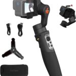 hohem iSteady Pro 4 3-Axis Gimbal Stabilizer for GoPro 13/12/11/10/9 8/7/6/5, for Osmo Action and Other Action Cameras,Support Bluetooth & Cable Control, IPX4 Splash Proof with Tripod