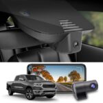 Fitcamx Front 4K+Rear 1080P Dash Cam Adapts for Dodge RAM 1500 (MODEL B) 2019-2024 Rebel Big Horn Laramie, OEM Look, Dual HD Video, WiFi Connect&APP, Loop Recording G-Sensor, Easy to Set, 128GB Card