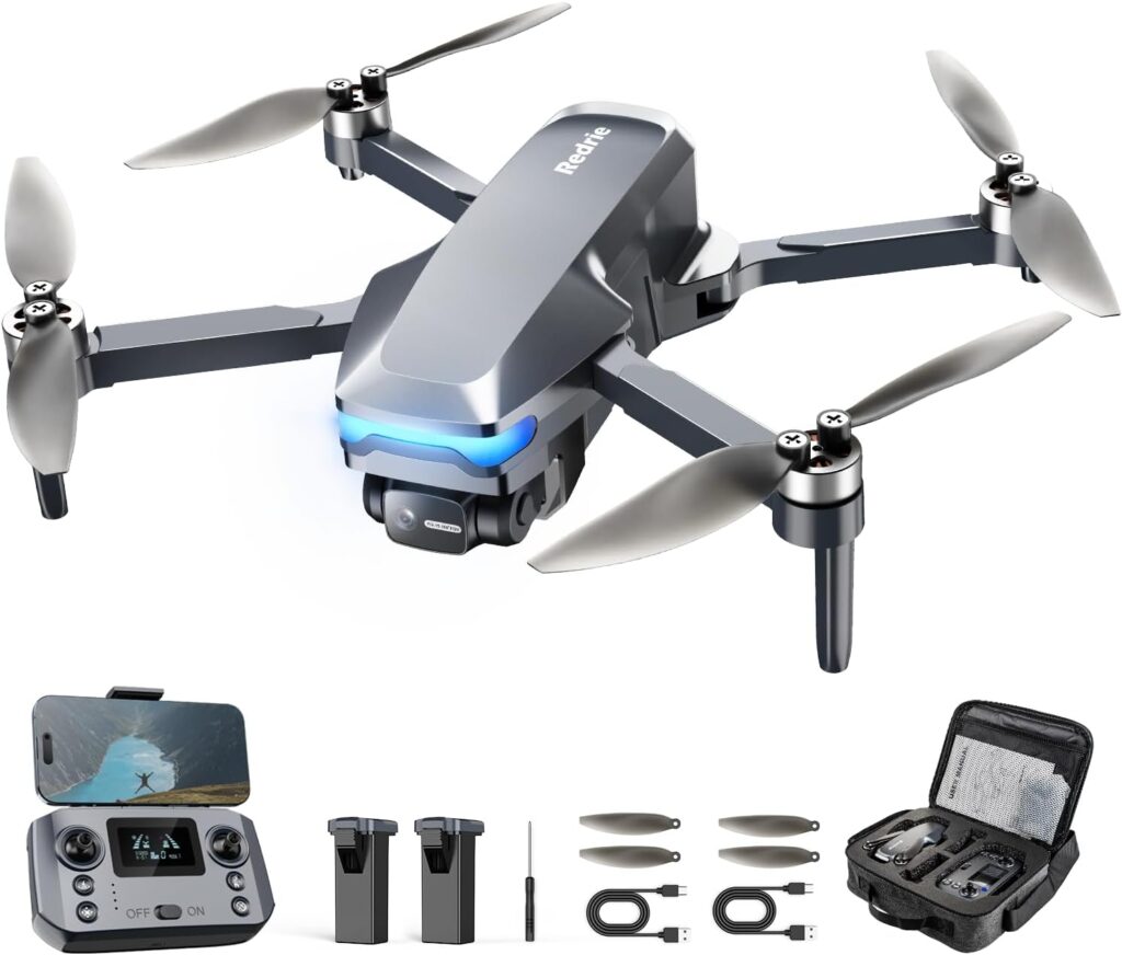 GPS Drone with Camera 4K for Adults, Under 249g, 45 Mins Flight, Beginner Foldable Drones with Brushless Motor, Auto Follow, Tap Fly, Circle Fly, One Key Start