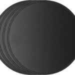 JIKIOU 4 Pack Computer Mouse Pad with Non-Slip Rubber Base, Premium-Textured Mousepads Bulk with Stitched Edges, Mouse Pads Pack for Computers, Laptop, PC, Office & Home, 7.9×7.9 inches, 3mm, Black