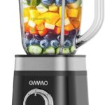 OMMO Blender, Professional Smoothie Blender with 4 Stainless Steel Blades, 50oz Glass Blenders for Kitchen with 2 Speed&Pulse, Dishwasher Safe for Ice Crush, Smoothies, Nuts, Frozen Drinks and Fruits