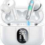 Wireless Earbuds, 2025 Bluetooth Headphones 5.3 HiFi Stereo Earphones, 40H Playtime in-Ear Earbud, Bluetooth Earbud with LED Power Display, IP7 Waterproof Earphones Sport Headset for Android iOS