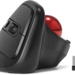 MicroPack Ergonomic Wireless Mouse with Trackball and 5 Adjustable DPI, Easy Thumb Control, Precise & Smooth Tracking. Update Bluetooth Medium-Sized Right Hand Mouse for Laptop, PC, Mac, Windows