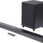 JBL JBL2GBAR51IMBLKAM Bar 5.1 Soundbar with Built-in Virtual Surround, 4K and 10″ Wireless Subwoofer (Renewed)