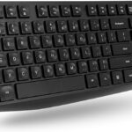 Macally Wireless Keyboard | 2.4G Computer Keyboard (Full Size, Quiet Keys) All Day Comfortable Typing with Wireless USB for Laptop, Desktop PC, Surface, Chromebook, Notebook