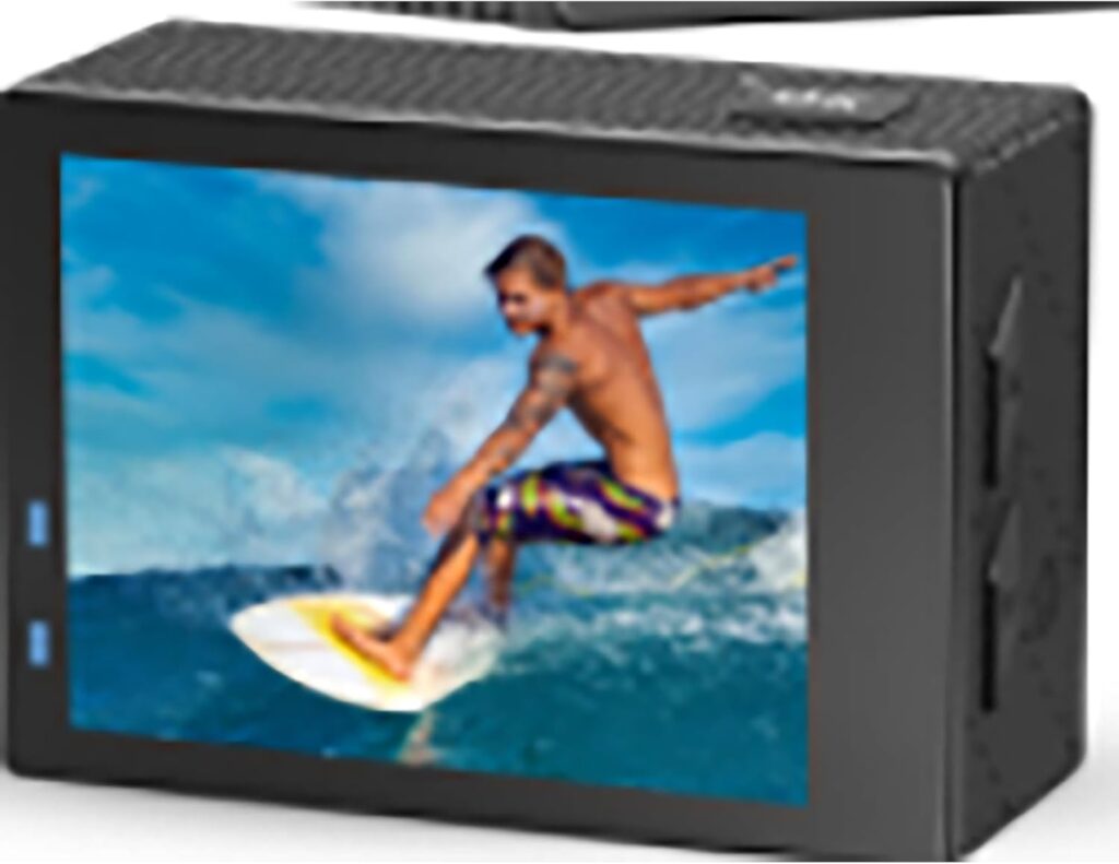 Action Camera 5K 30FPS Waterproof Camera Underwater 131FT with EIS WiFi App Remote Control 64GB Card 170° Wide Angle Sports Helmet Bike Video Dark with 64GB Card