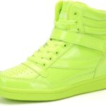 UBFEN Womens High Top Sneakers with Hidden Wedge Heel Ankle Support 2 Inch Height Increase 80s Retro Casual Boots