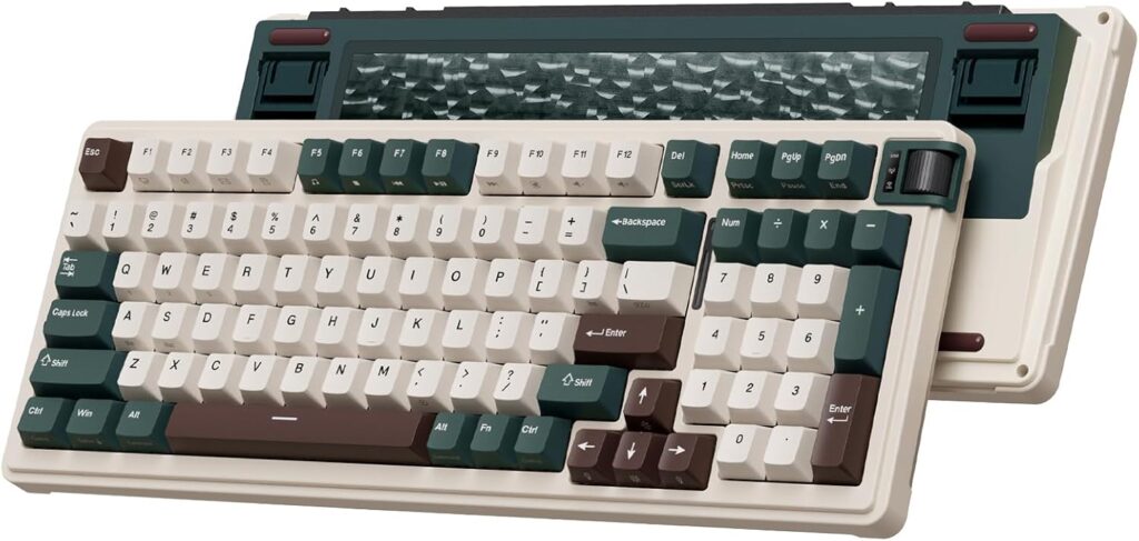 KZZI K98 Wireless Mechanical Keyboard, Triple Mode BT/2.4G/USB-C Custom RGB Backlit Gaming Keyboard, Gasket Structure, Pre-lubed Hot Swappable Linear Switch