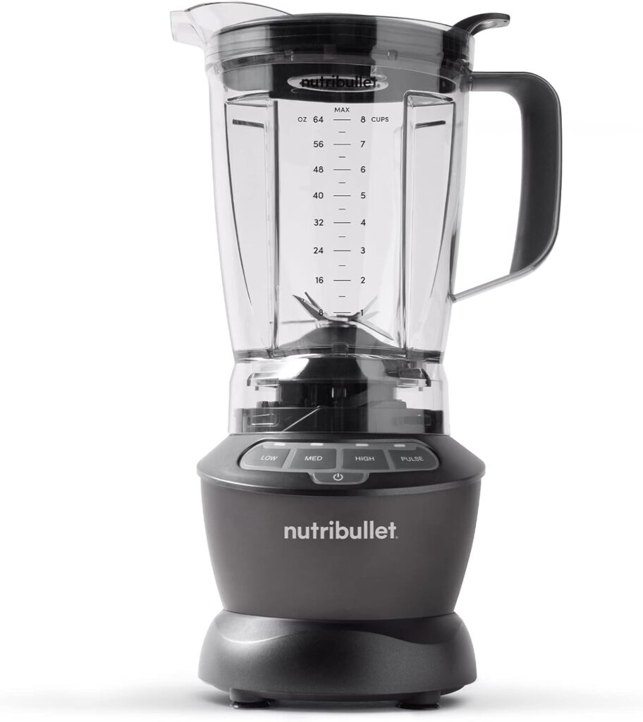 nutribullet Countertop Blender for Shakes, Smoothies, Food Prep, and Frozen Blending, 64 Ounces, 1200 Watt, Dark Gray NBF50400