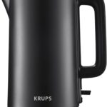 KRUPS 1.5L Electric Kettle Stainless Steel Cool Touch Interior, Fast Boiling, One Cup in 80 Seconds, Double Wall, Auto Off, Keep Warm, Hot Water Kettle Electric, Cordless, Black
