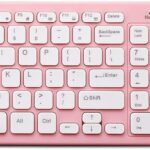 Wireless Keyboard and Mouse Combo, Compact Quiet Wireless Keyboard and Mouse Set 2.4G Ultra-Thin Sleek Design for Windows, Computer, Desktop, PC, Notebook, Laptop (Pink)