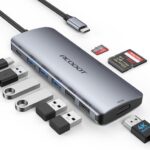 USB C Hub, Acodot 9 in 1 USB C to 4K@60HZ HDMI Multiport Adapter, 3 USB 3.0 Ports, SD/TF Card Reader, 100W PD, Desigend for MacBook Pro Air HP XPS and Other Type C Devices