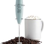 Rae Dunn Milk Frother- Handheld Electric Drink Mixer, Handheld Electric Milk Frother, Coffee Frother, Hand Blender, Frappe Maker, Handheld Latte Maker Milk Foamer (Sage)