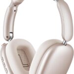 Wentronic Y02 Active Noise Cancelling Headphones,60H Battery,5 EQ Music Modes,Hi-Res Audio,Deep Bass,Foldable Wireless Over Ear Bluetooth 5.4 Headset,Breathable Leather Earpads (Starlight)