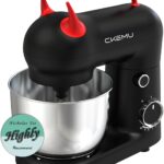 Stand Mixer, Compact & Space-Saving, Stainless Steel Bowl, Unique & Playful Design, Effcient Motor, Dishwasher-Safe Attachments, SM-2549A, Black