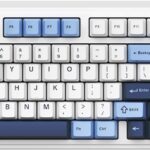 NACODEX Ajazz AK980 Blue White Wireless Mechanical Gaming Keyboard,Tri-Mode BT5.0/2.4GHz/USB-C Hot Swappable RGB Backlit Computer Gaming Keyboards for PC/Tablet/PS/Xbox