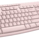 Logitech K270 Wireless Keyboard for Windows, 2.4 GHz Wireless, Full-Size, Number Pad, 8 Multimedia Keys, 2-Year Battery Life, Compatible with PC, Laptop – Rose