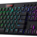 Redragon K618 PRO 3-Mode Wireless RGB Mechanical Keyboard, BT/2.4Ghz/Wired Low Profile Win/Mac Gaming Keyboard w/Ultra-Thin Design, Dedicated Media Control & Linear Red Switch