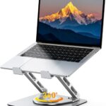 Laptop Stand for Desk 360° Flexible Rotating, Ergonomic Adjustable Laptop Riser Holder with Dual-bar Support, Portable Computer Notebook Stand for MacBook Air Pro, Dell XPS, HP (10-16″)