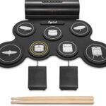 Electronic Drum Set, 7 Pads Roll Up Electric Drum Pad with Wireless Function, Portable Rechargeable Midi Drum Kit with Built-in Speaker/Pedals/Headphone Jack, Great Holiday Gift for Beginner